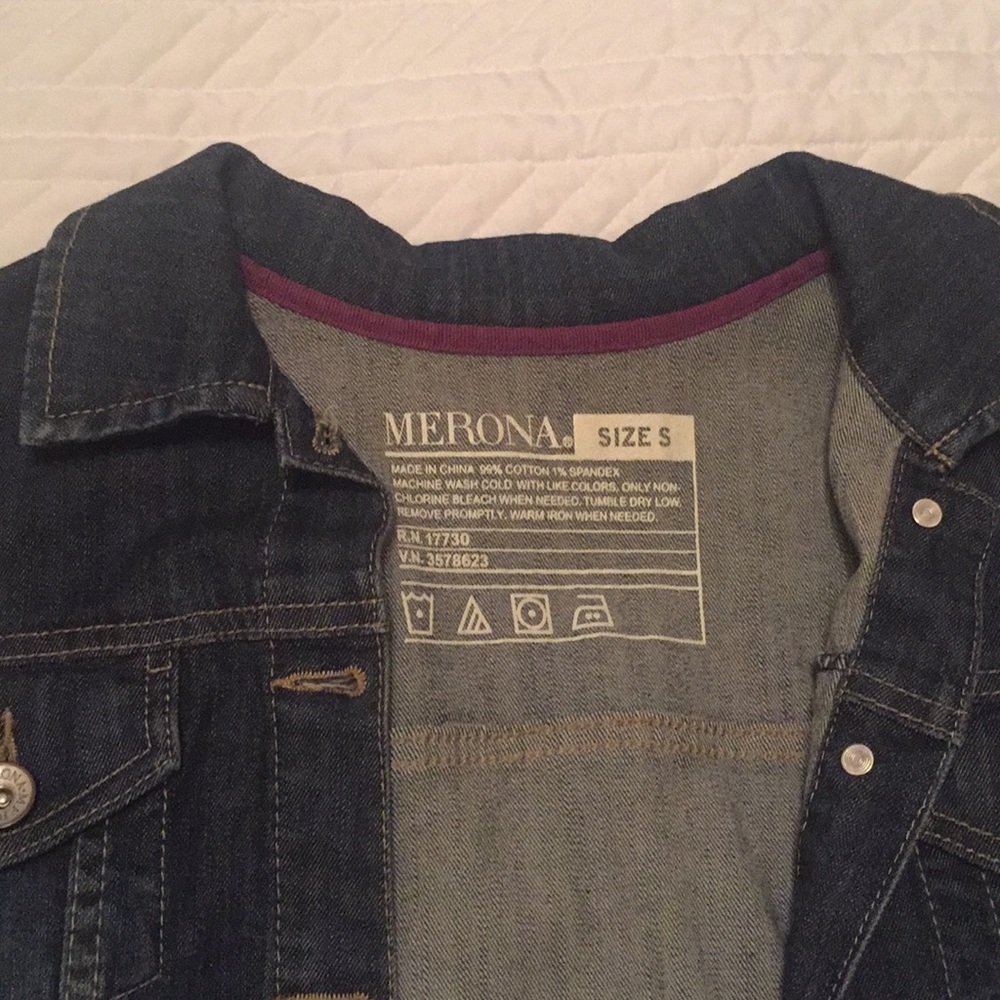 Merona dark blue jean jacket. Never worn!